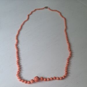 Antique Coral Beaded 24" Necklace